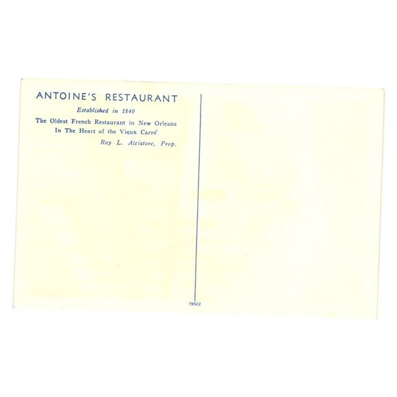Antoines Restaurant Postcard 713 St Louis New Orleans Oldest French Restaurant - Picture 2 of 2